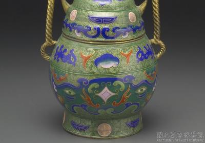 图片[3]-Painted enamel Yu vessel with loop handle, Qing dynasty, Qianlong reign (1736-1795)-China Archive